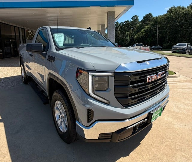 2024 GMC Sierra 1500 Pro in Thunderstorm Gray — front three-quarter view